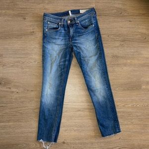 Rag & Bone Low Rise Skinny Jeans (surf wash)